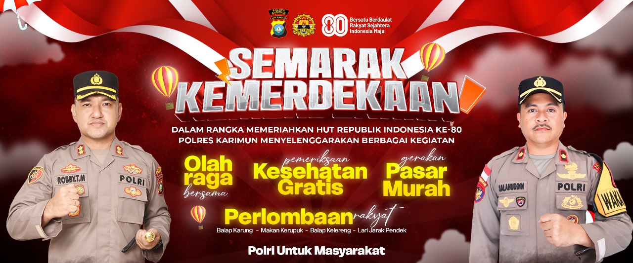 Semarak Kemerdekaan RI ke 80, Polres Karimun Gelar Berbagai Kegiatan di Coastal Area