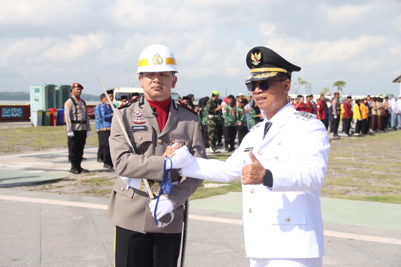 Iptu Jogi Sagala Pimpim Upacara HUT RI Ke-80 Tahun di Karimun