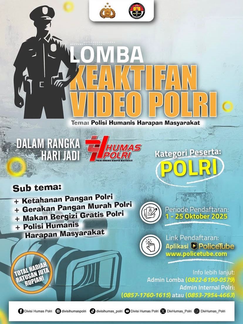 Humas Polri Gelar Tiga Lomba Kreatif, Semarakkan Hari Jadi Humas Polri Ke-74
